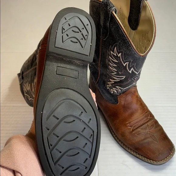 CODY JAMES WOMENS BROWN/BLACK LEATHER WESTERN COWBOY BOOTS SZ 7.5 - Picture 9 of 12